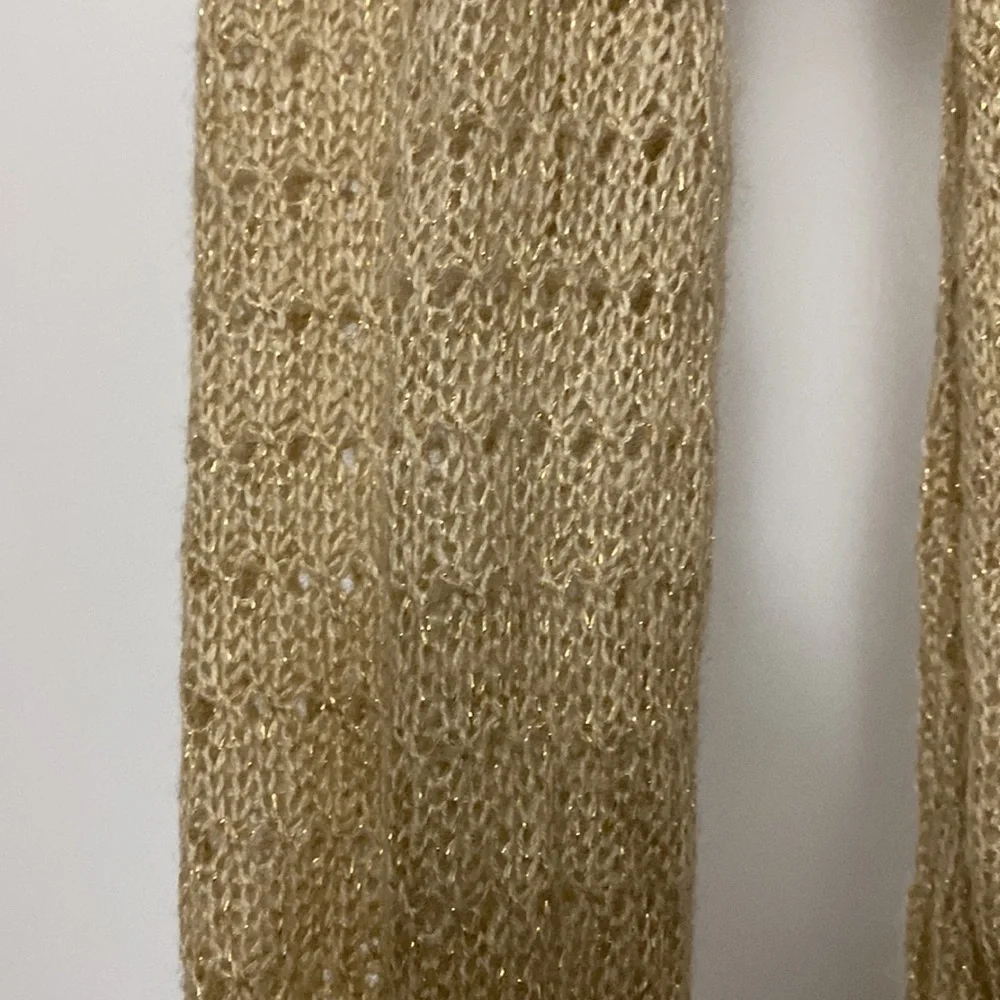 Ruby & Bloom Beige and Gold Infinity Scarf